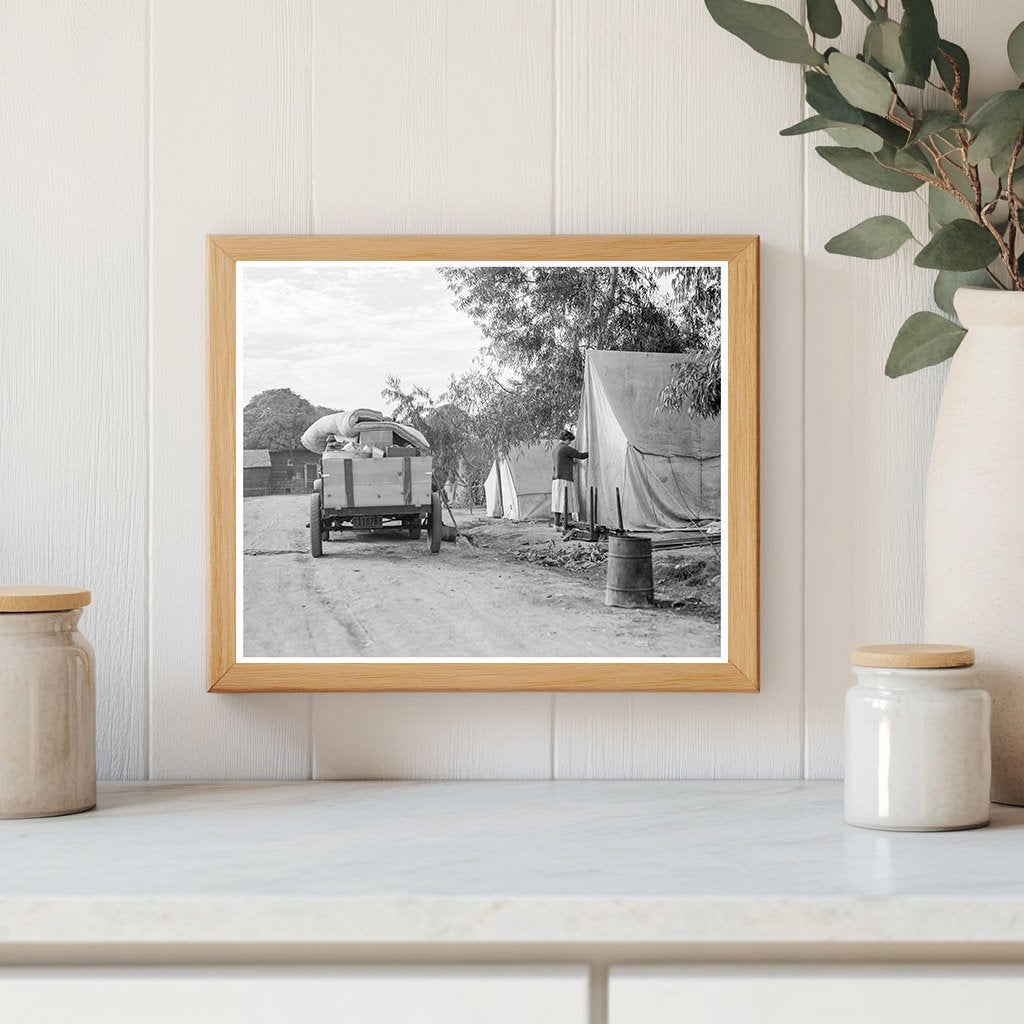 Vintage 1936 Photograph of Cotton Camp in Exeter California - Available at KNOWOL