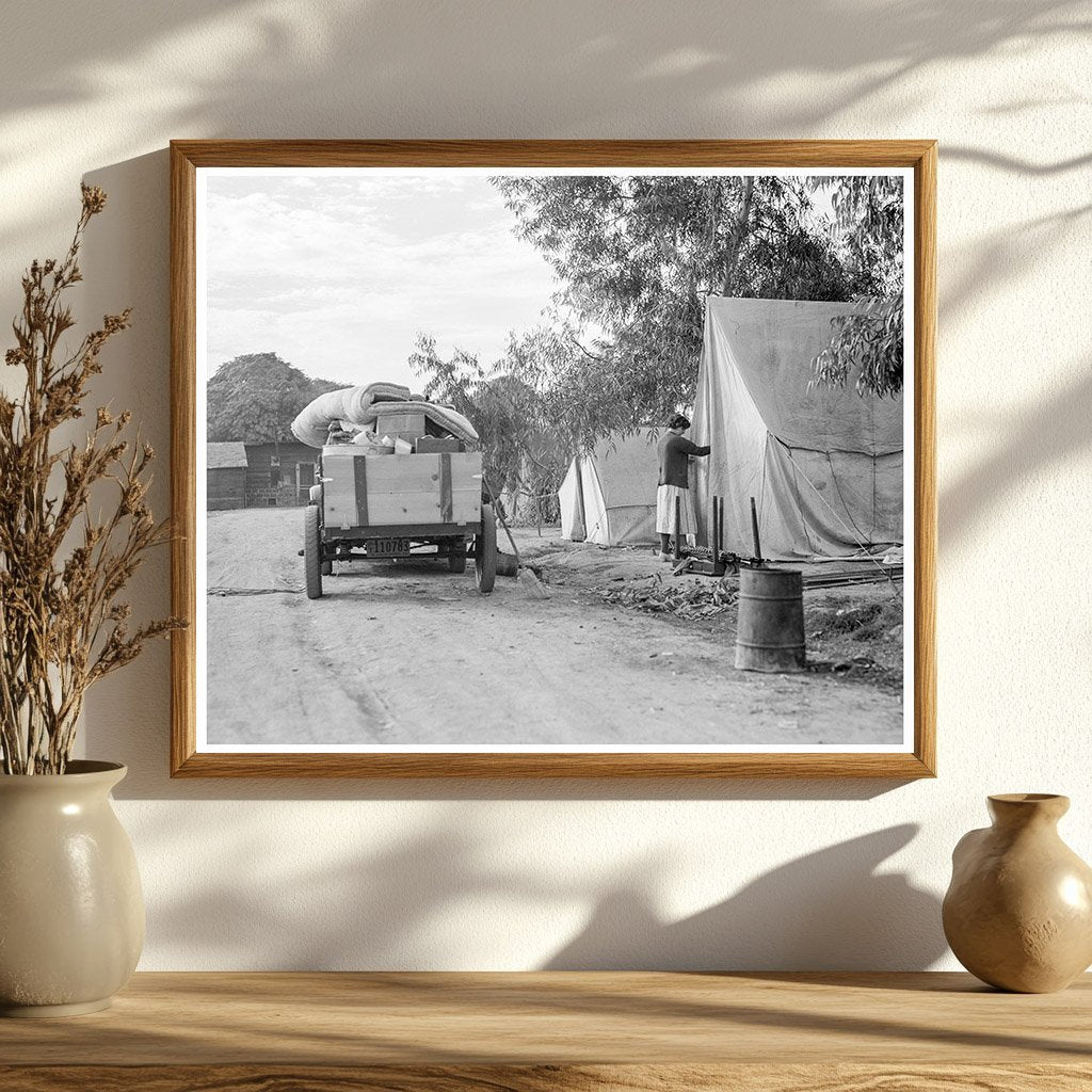 Vintage 1936 Photograph of Cotton Camp in Exeter California - Available at KNOWOL