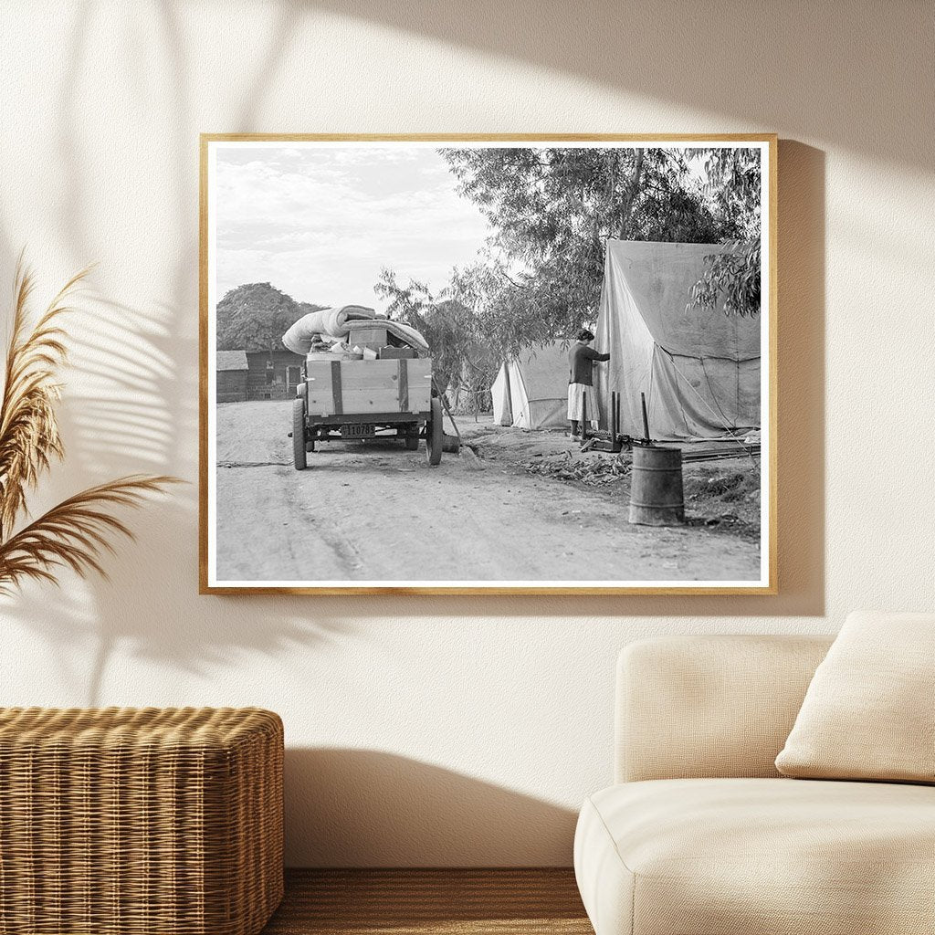 Vintage 1936 Photograph of Cotton Camp in Exeter California - Available at KNOWOL