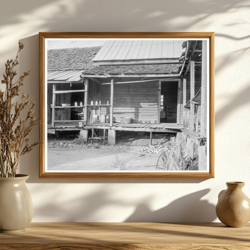 Vintage 1937 Photo of Cotton Farmers House in Georgia - Available at KNOWOL