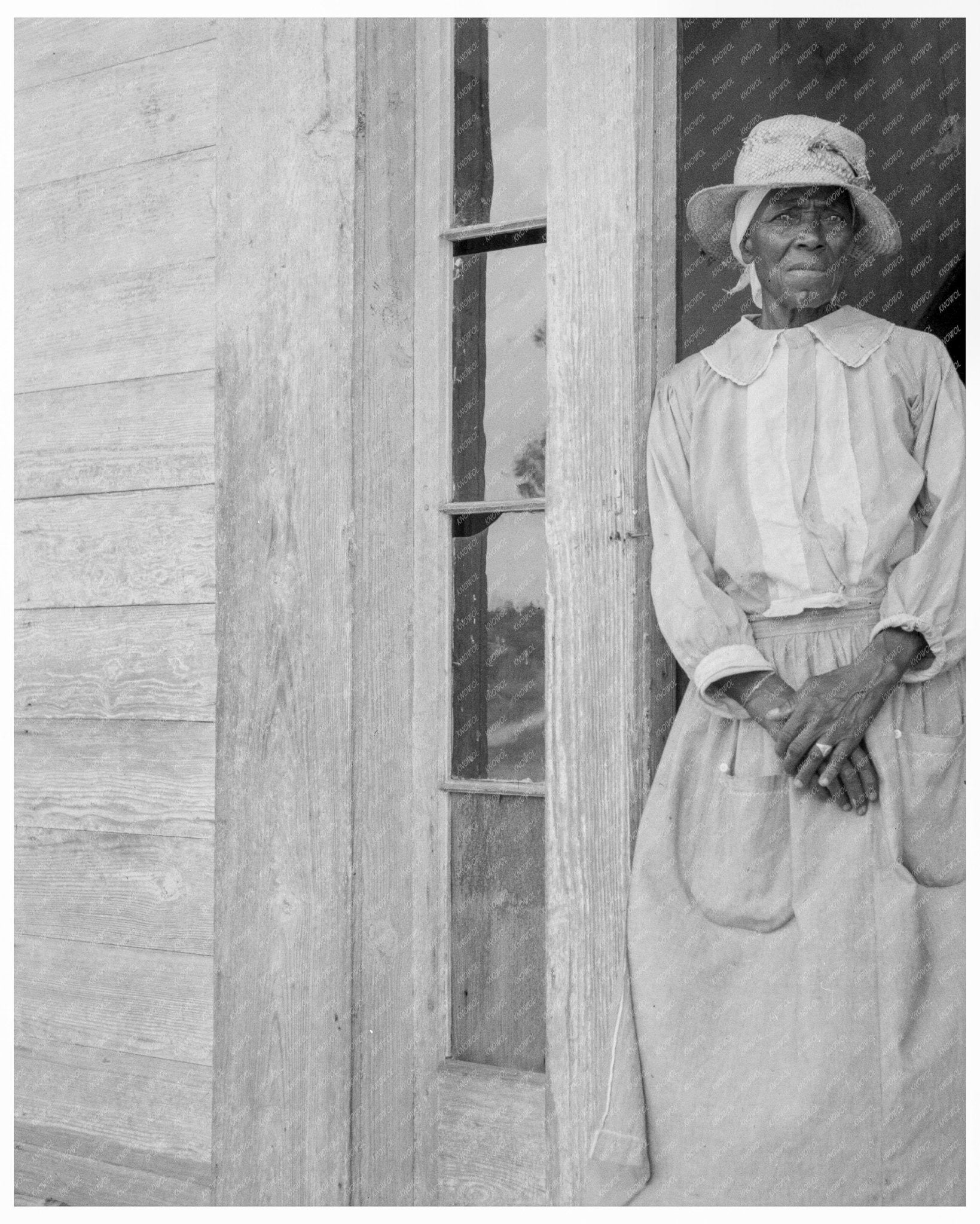 Vintage 1937 Photograph of Elderly African American Woman in Greene County Georgia - Available at KNOWOL