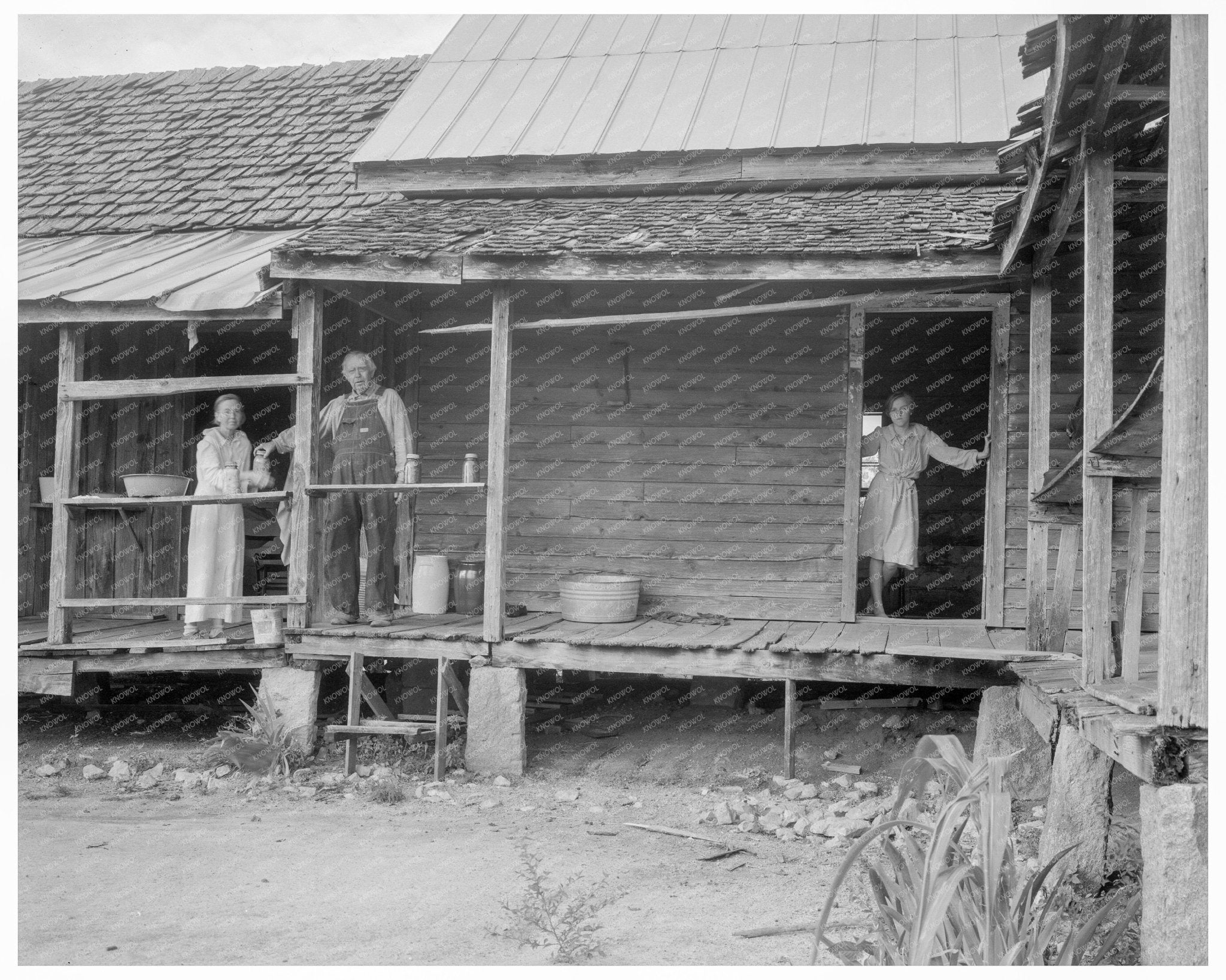 Vintage 1937 Photograph of Georgia Cotton Farmers Home - Available at KNOWOL