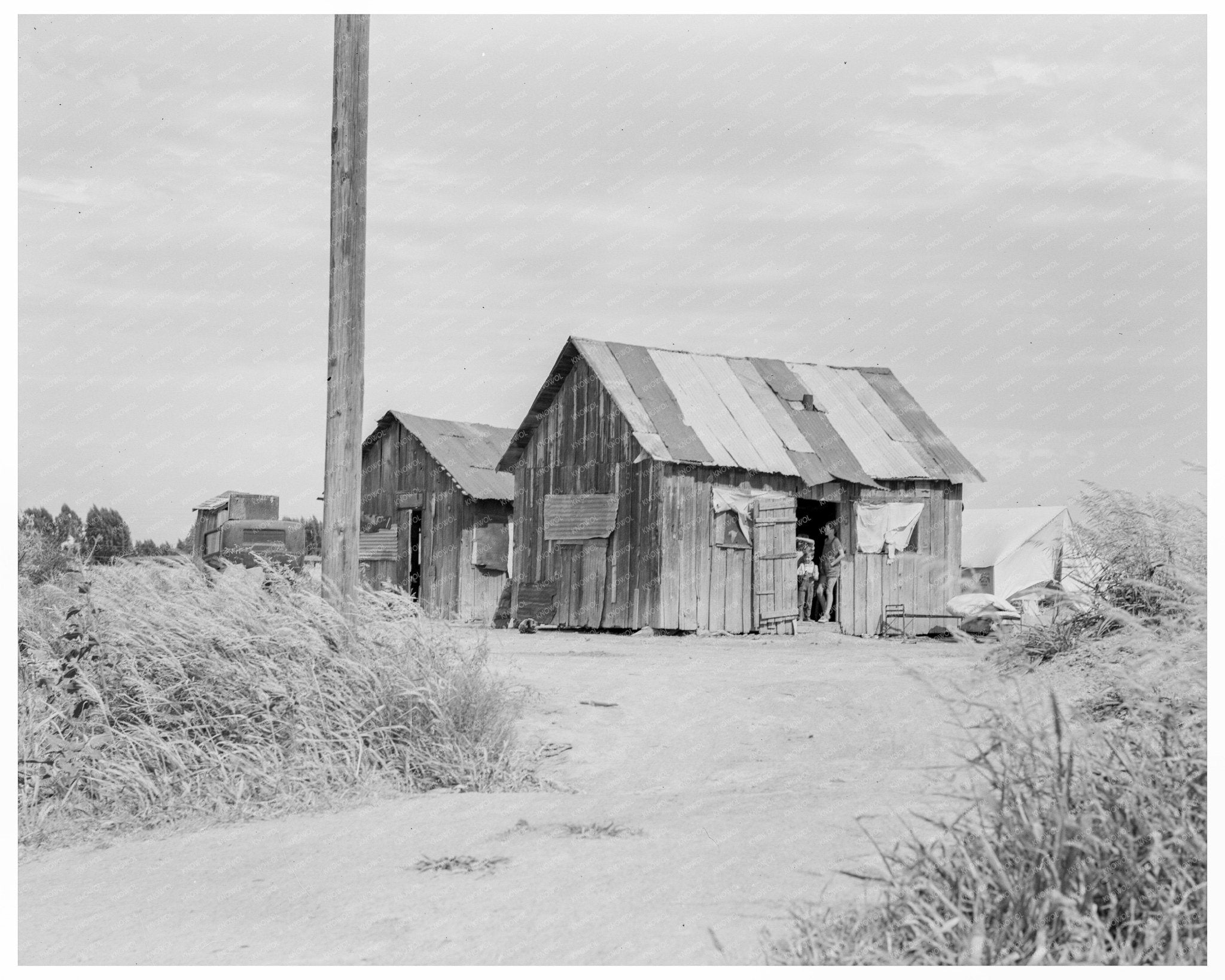 Vintage 1938 Photo of Arizona Migrant Worker Home - Available at KNOWOL