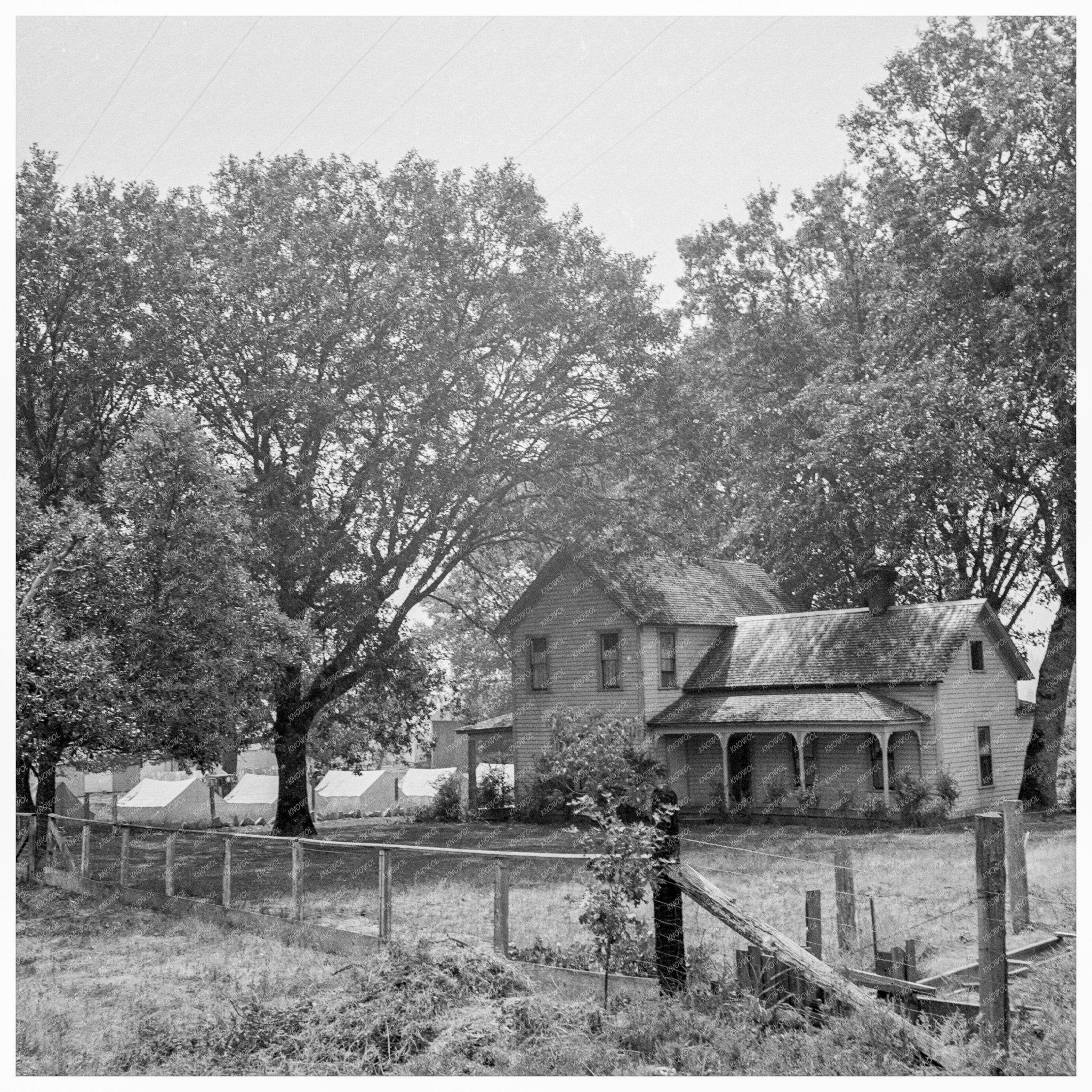 Vintage 1939 Hop Growers Home and Tent Camp Oregon - Available at KNOWOL