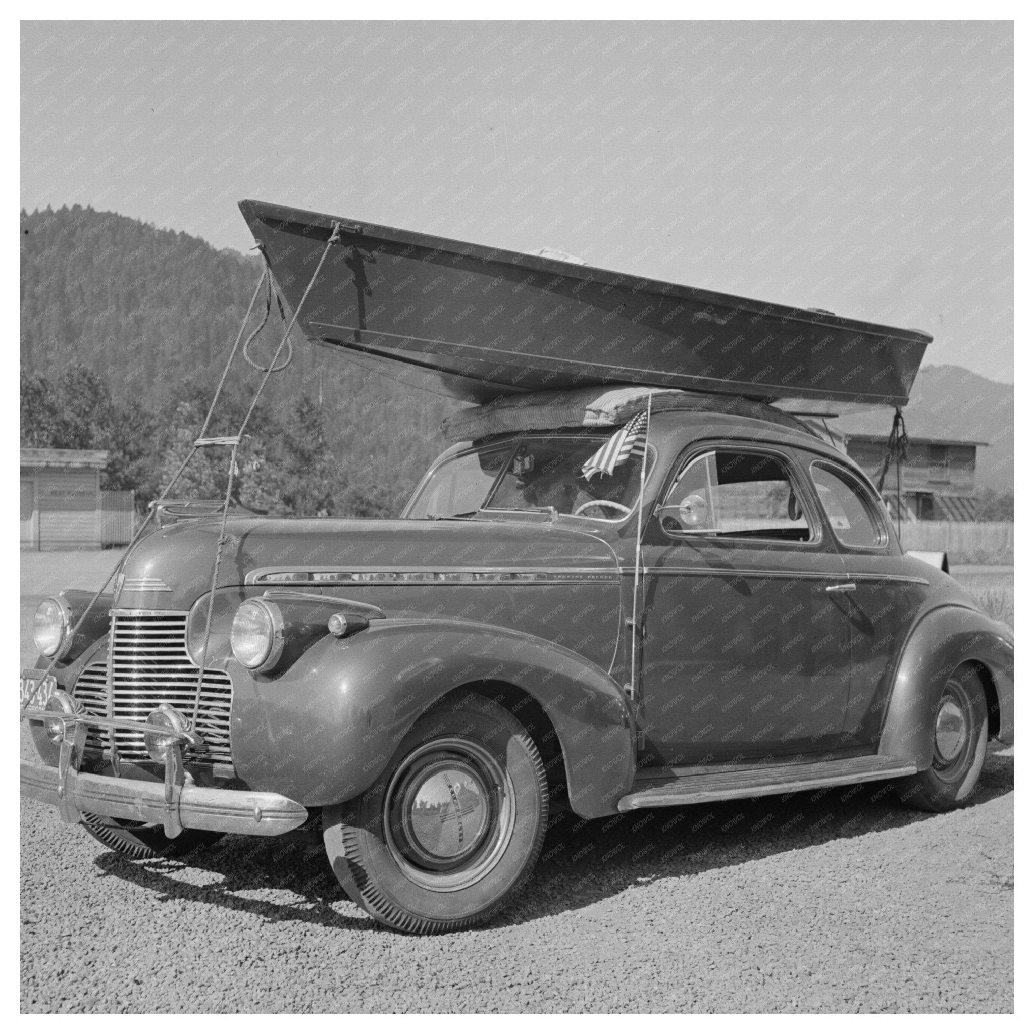 Vintage 1942 Vacationers in Oakridge Oregon Outdoors - Available at KNOWOL