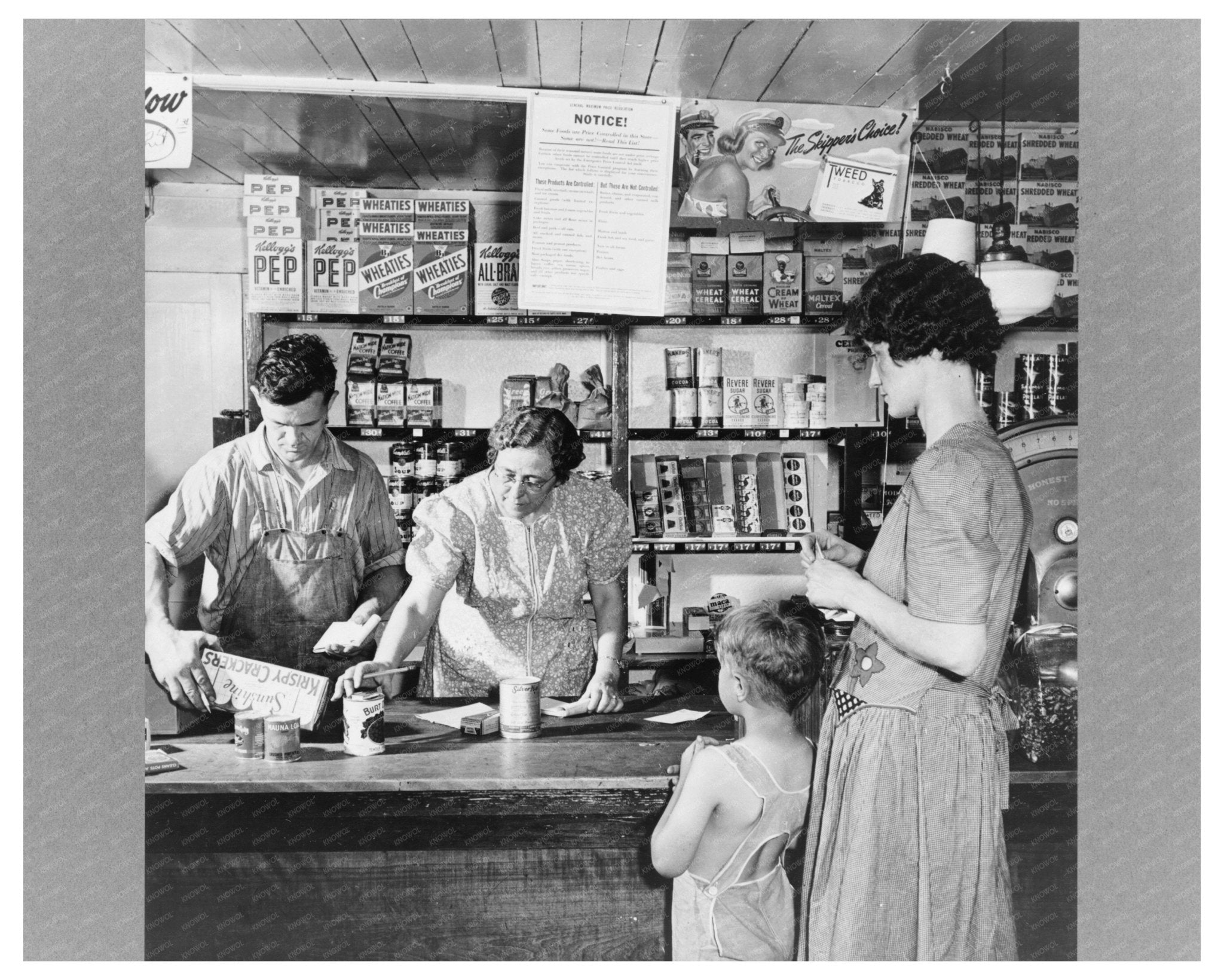 Vintage 1950 West Danville Vermont General Store Scene - Available at KNOWOL
