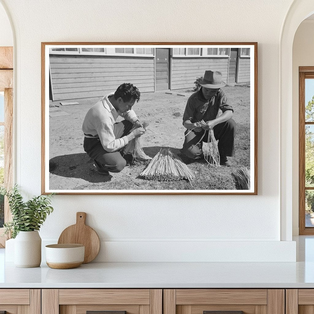 Vintage Agricultural Worker Bunching Carrots 1942 - Available at KNOWOL