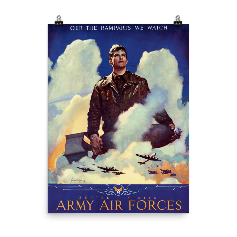 Vintage Air Force Recruitment Poster, 1945 - Available at KNOWOL