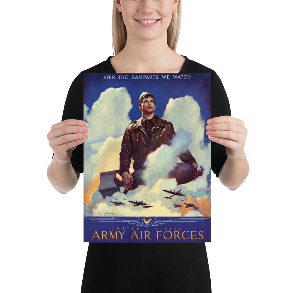 Vintage Air Force Recruitment Poster, 1945 - Available at KNOWOL
