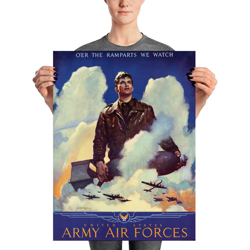 Vintage Air Force Recruitment Poster, 1945 - Available at KNOWOL