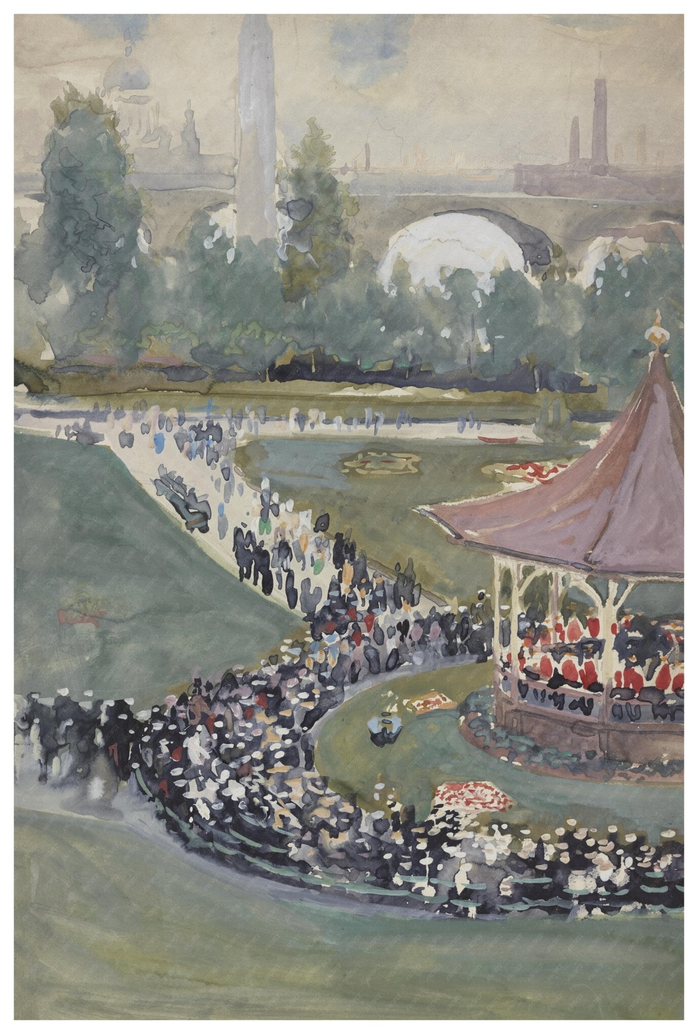 Vintage Band Concert in Gazebo 1901 - 1908 Vintage Image - Available at KNOWOL