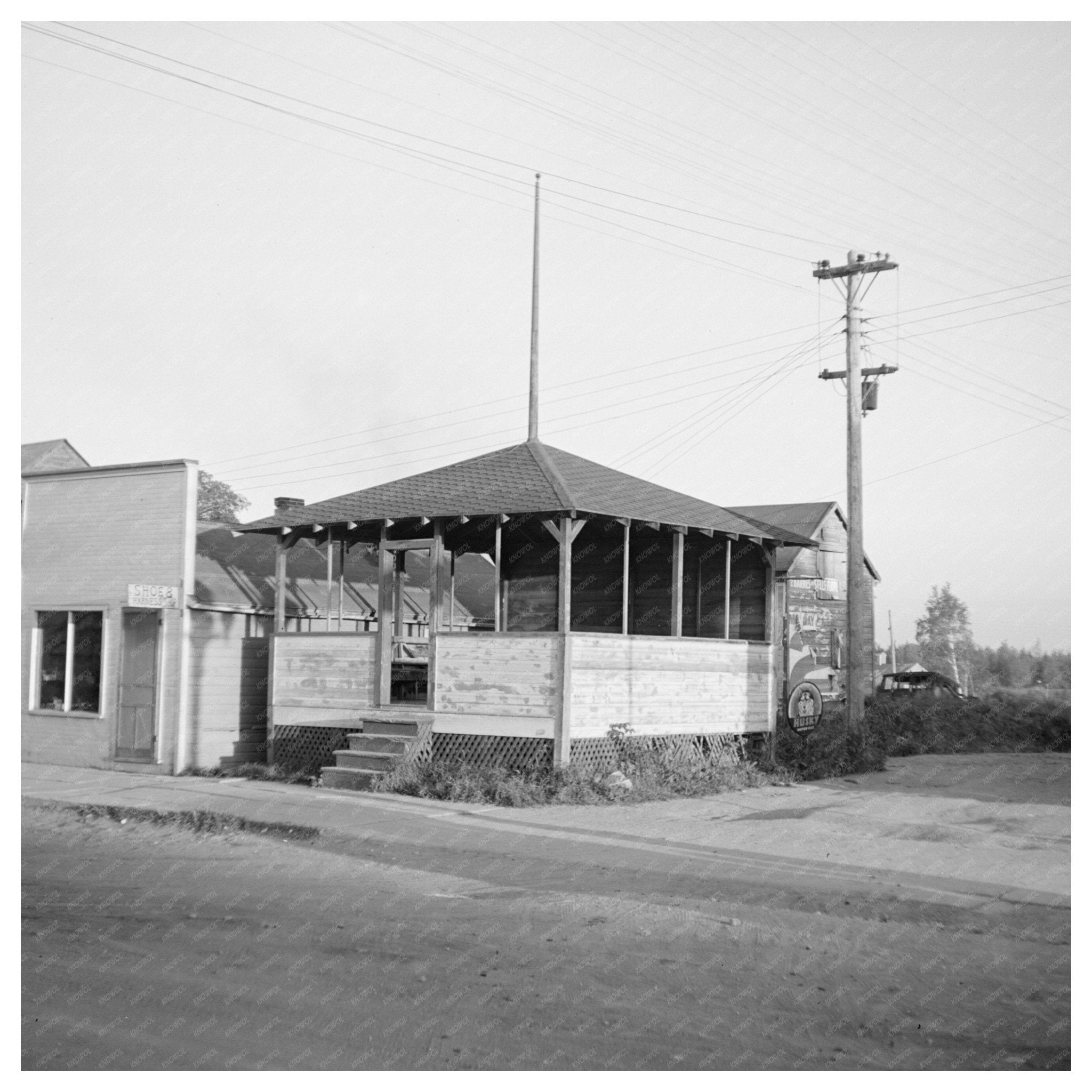 Vintage Bandstand in Littlefork Minnesota 1937 - Available at KNOWOL