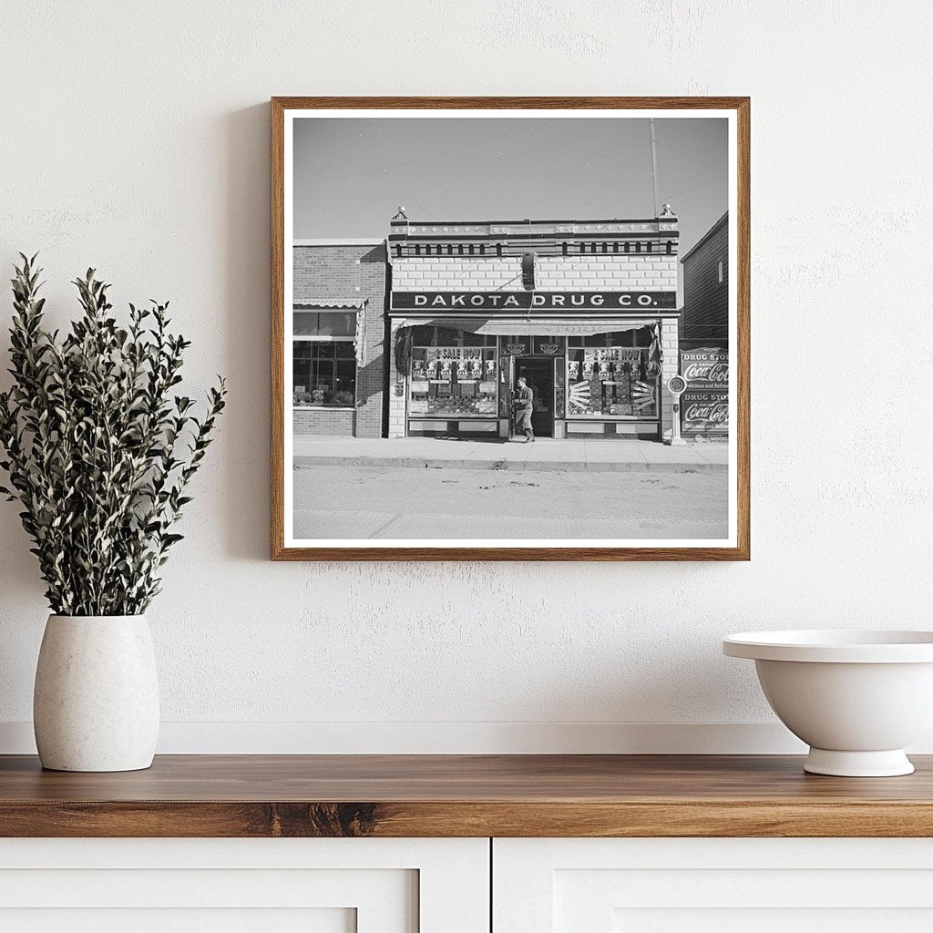 Vintage Drug Store in Stanley North Dakota 1937 - Available at KNOWOL
