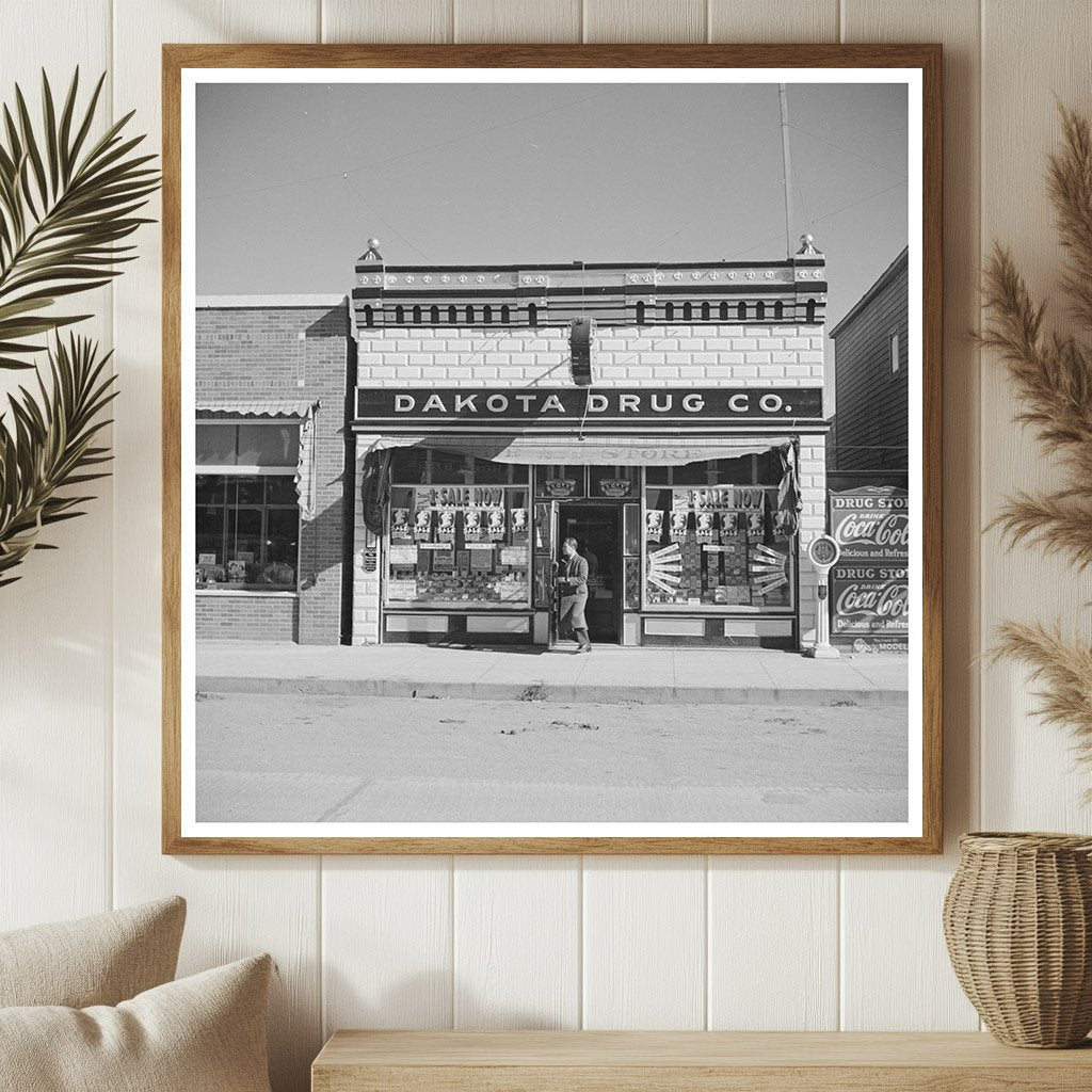 Vintage Drug Store in Stanley North Dakota 1937 - Available at KNOWOL