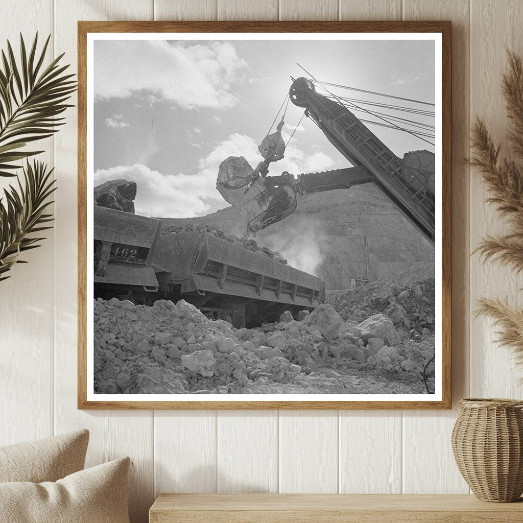 Vintage Electric Shovel at Morenci Copper Mine 1950 - Available at KNOWOL