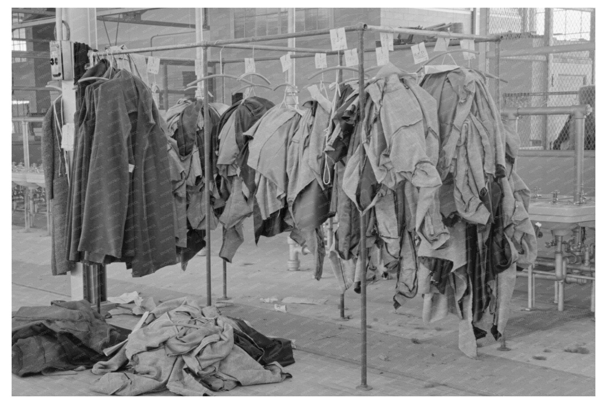 Vintage Garment Factory Racks Hightstown NJ 1936 - Available at KNOWOL