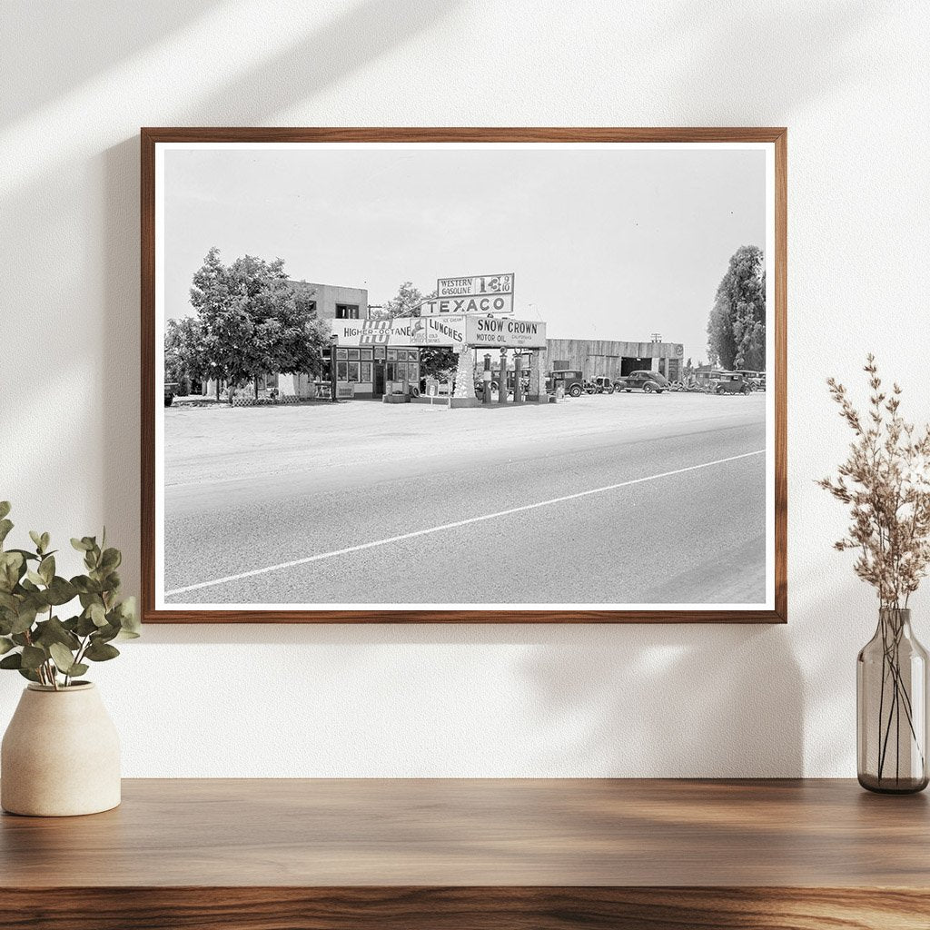 Vintage Gas Stations along Highway in California 1939 - Available at KNOWOL