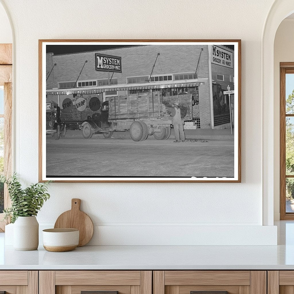 Vintage Grocery Store Scene San Angelo Texas 1939 - Available at KNOWOL