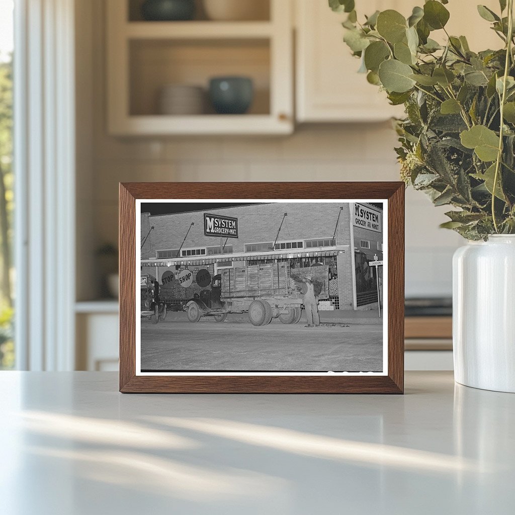 Vintage Grocery Store Scene San Angelo Texas 1939 - Available at KNOWOL