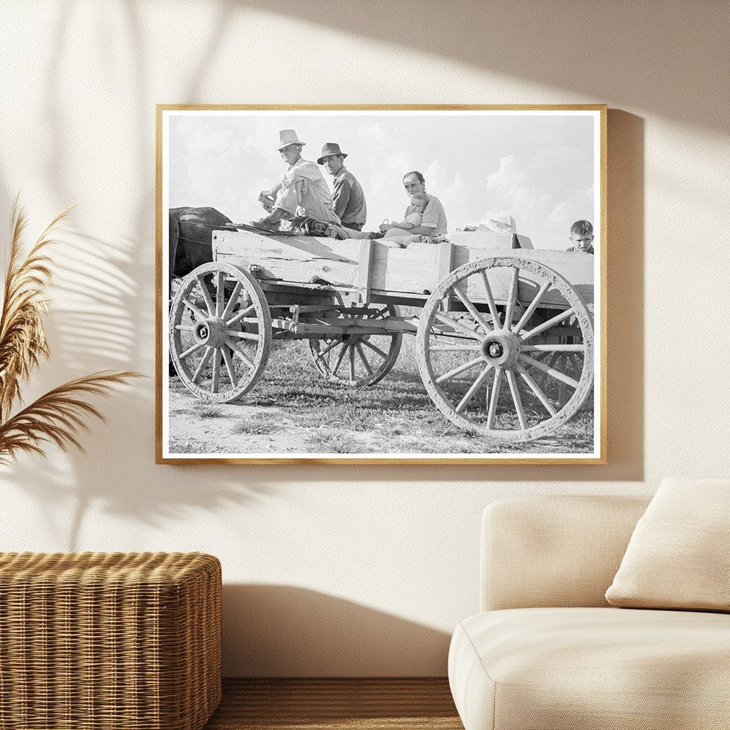 Vintage Horse - Drawn Wagon Family in Missouri 1938 - Available at KNOWOL