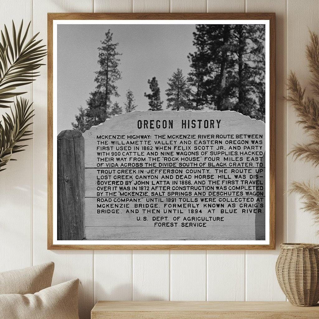 Vintage Lane County Oregon Sign July 1942 Transparency - Available at KNOWOL