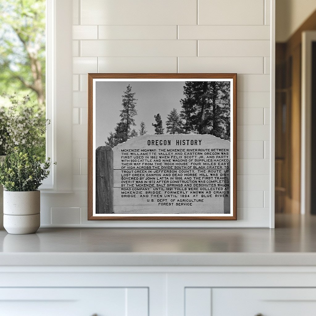 Vintage Lane County Oregon Sign July 1942 Transparency - Available at KNOWOL