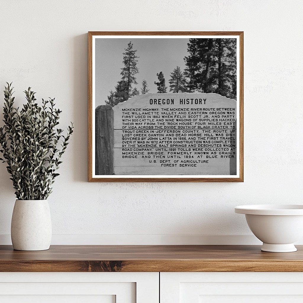 Vintage Lane County Oregon Sign July 1942 Transparency - Available at KNOWOL