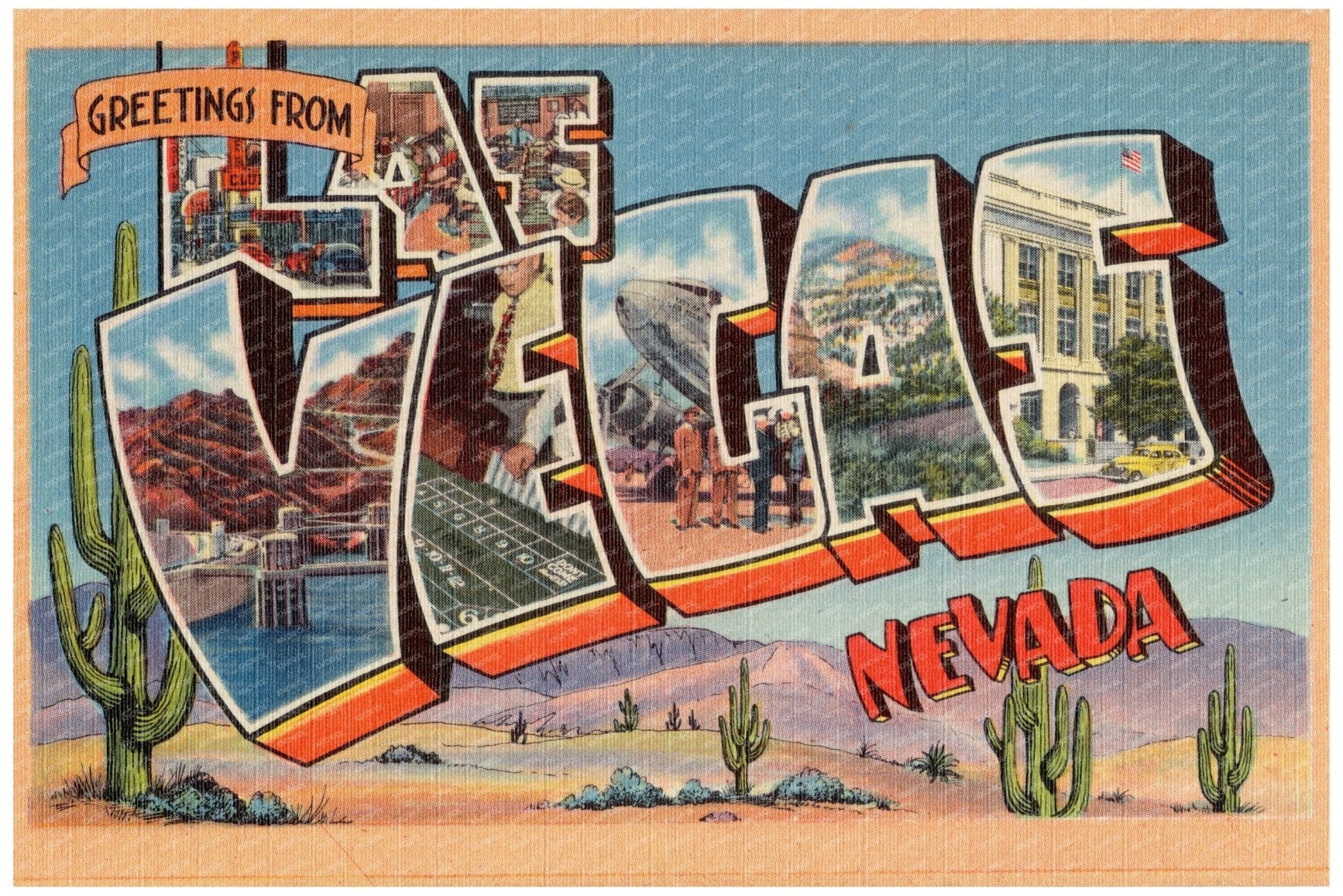Vintage Las Vegas Postcard 1930 - 1945 Tichnor Brothers - Available at KNOWOL