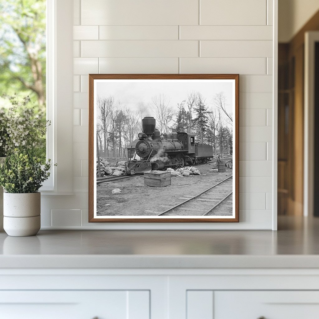 Vintage Lumber Camp Locomotive Forest County Wisconsin 1937 - Available at KNOWOL