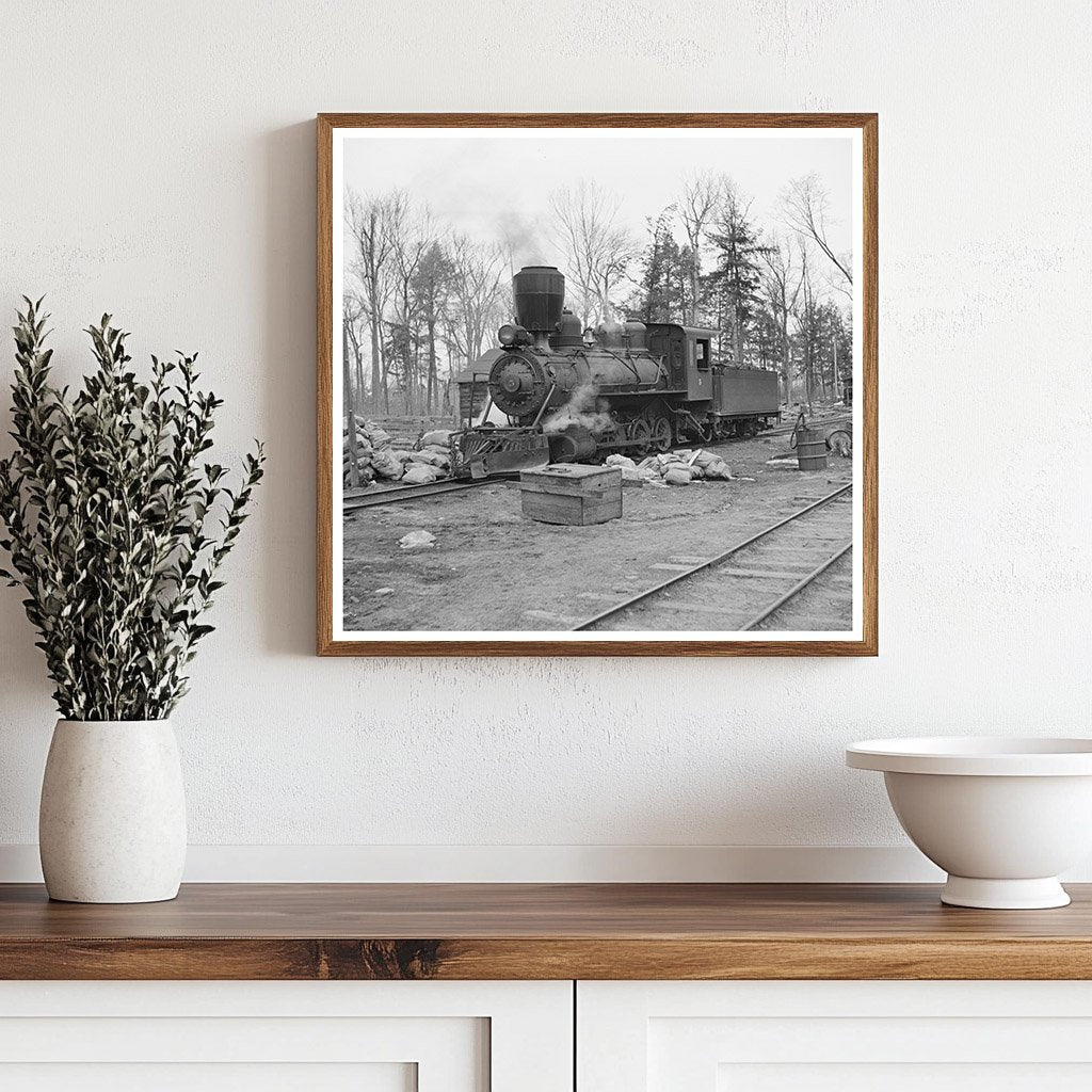 Vintage Lumber Camp Locomotive Forest County Wisconsin 1937 - Available at KNOWOL