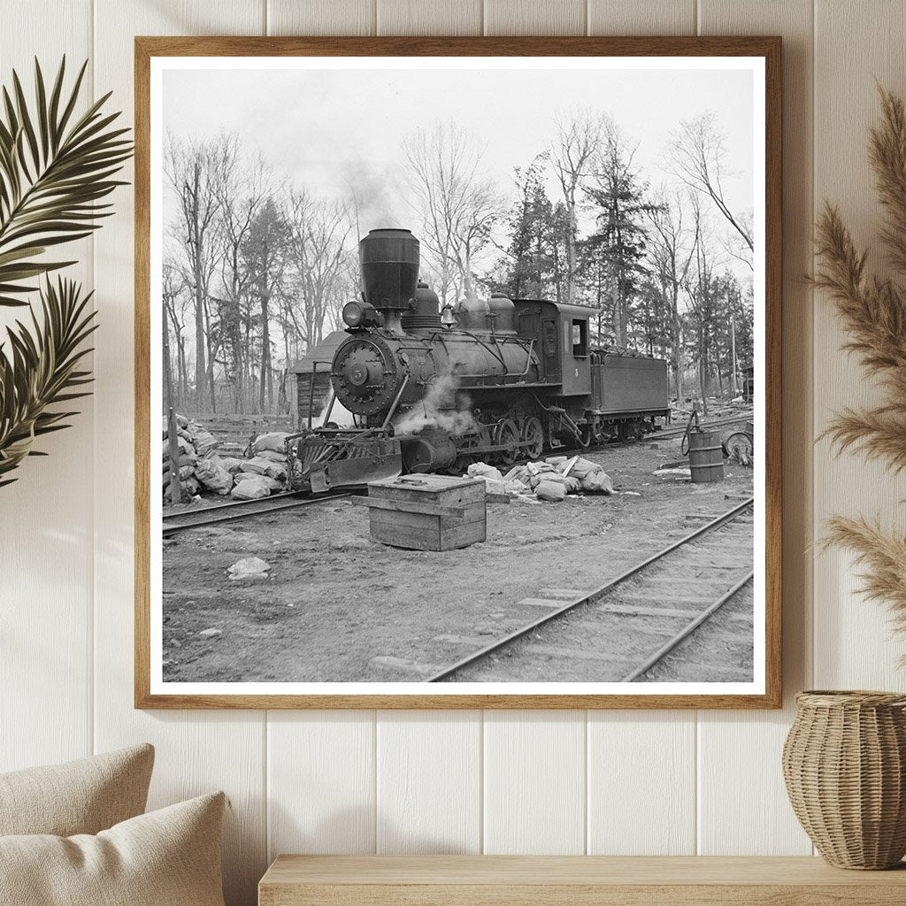 Vintage Lumber Camp Locomotive Forest County Wisconsin 1937 - Available at KNOWOL