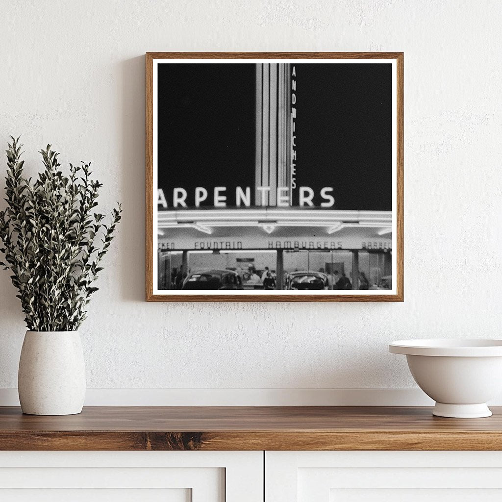 Vintage Neon Sign in Hollywood California 1942 - Available at KNOWOL