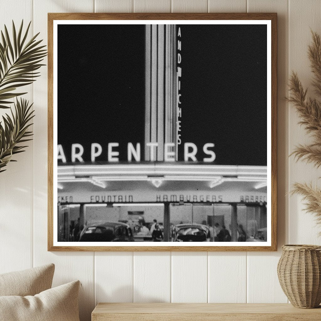 Vintage Neon Sign in Hollywood California 1942 - Available at KNOWOL