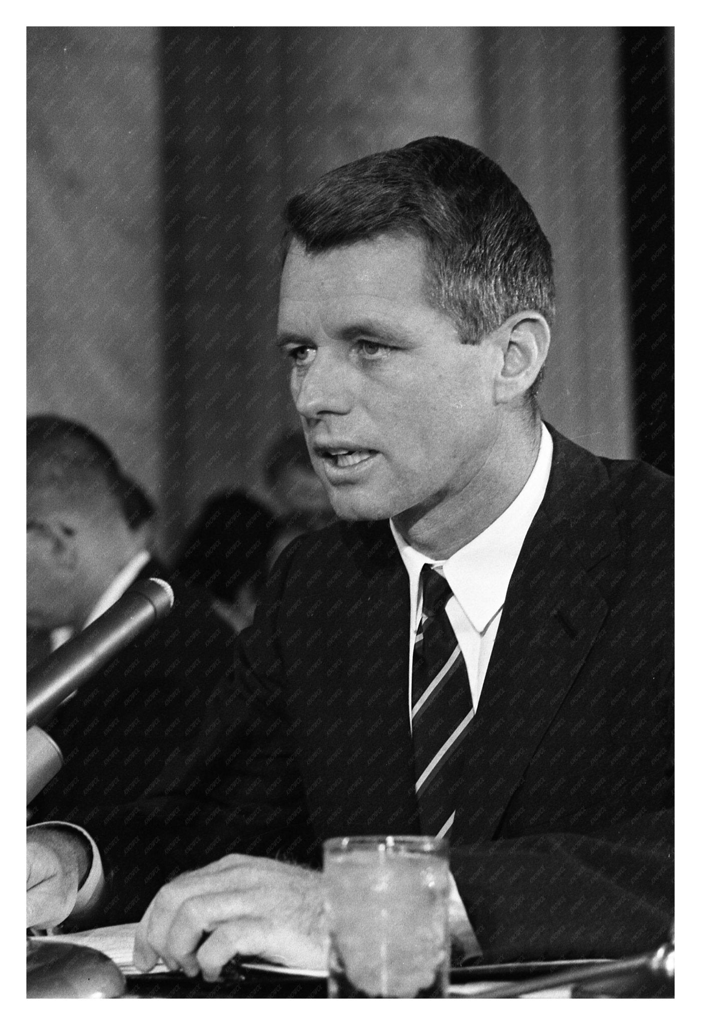 Vintage Photo of Attorney General Robert Kennedy at Senate Crime Hearing - Available at KNOWOL