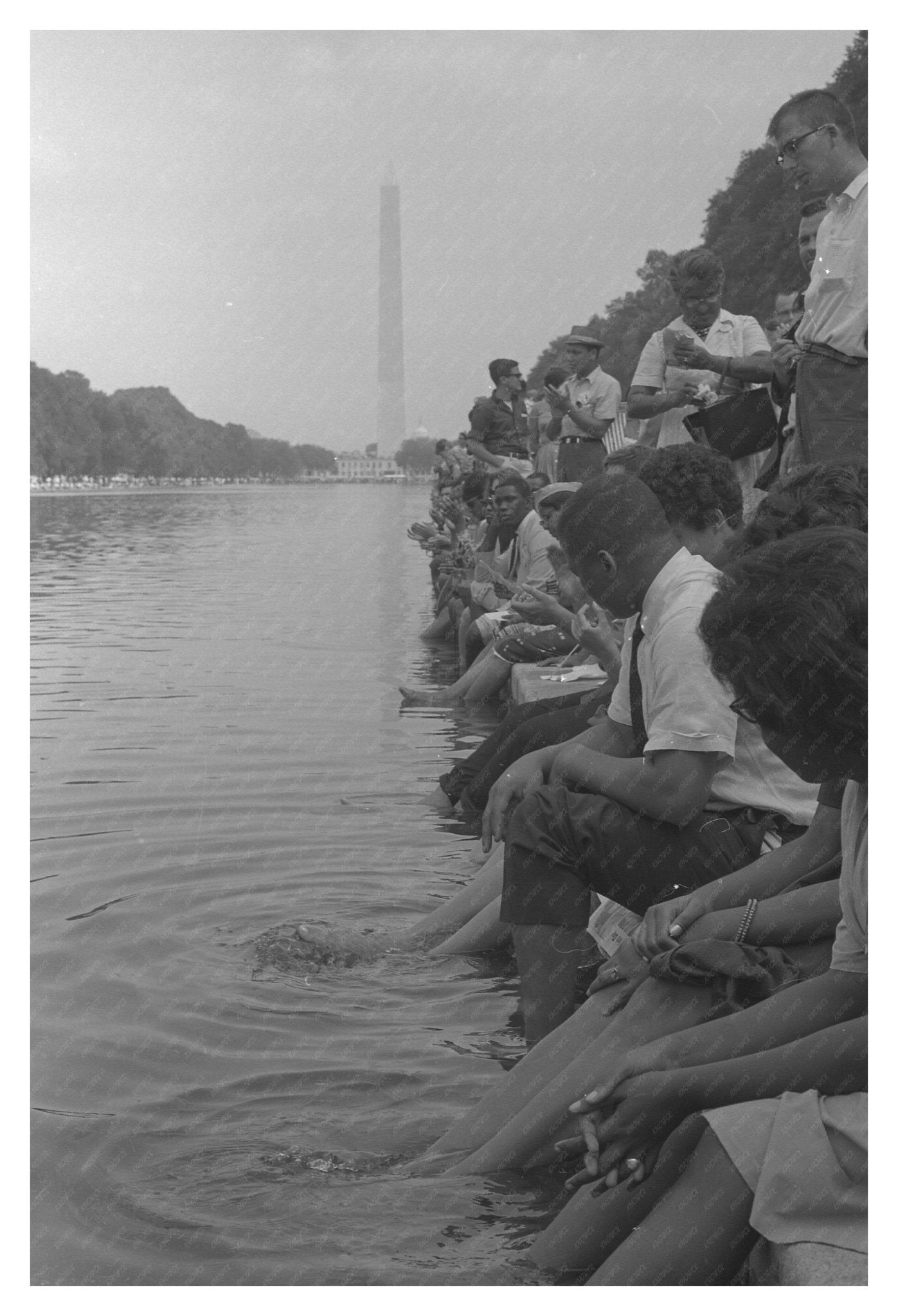 Vintage Photo of Demonstrators at March on Washington in Reflecting Pool - Available at KNOWOL
