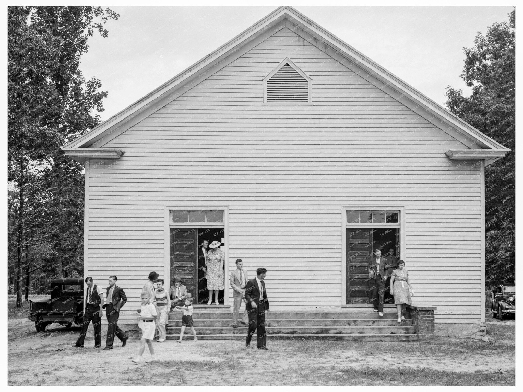 Vintage Photo of Wheeleys Church North Carolina July 1939 - Available at KNOWOL