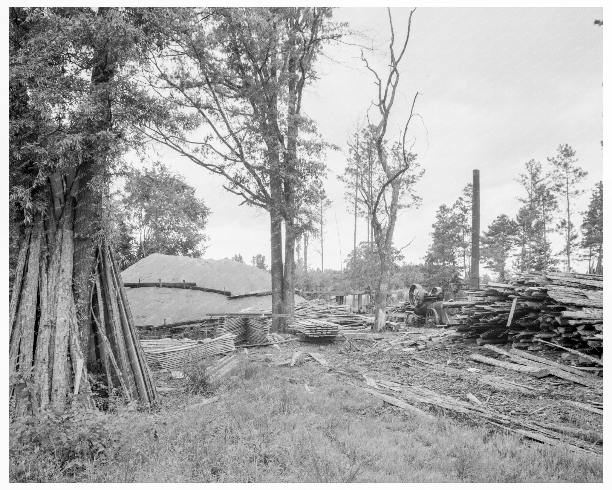 Vintage Portable Sawmill Chapel Hill North Carolina 1939 - Available at KNOWOL