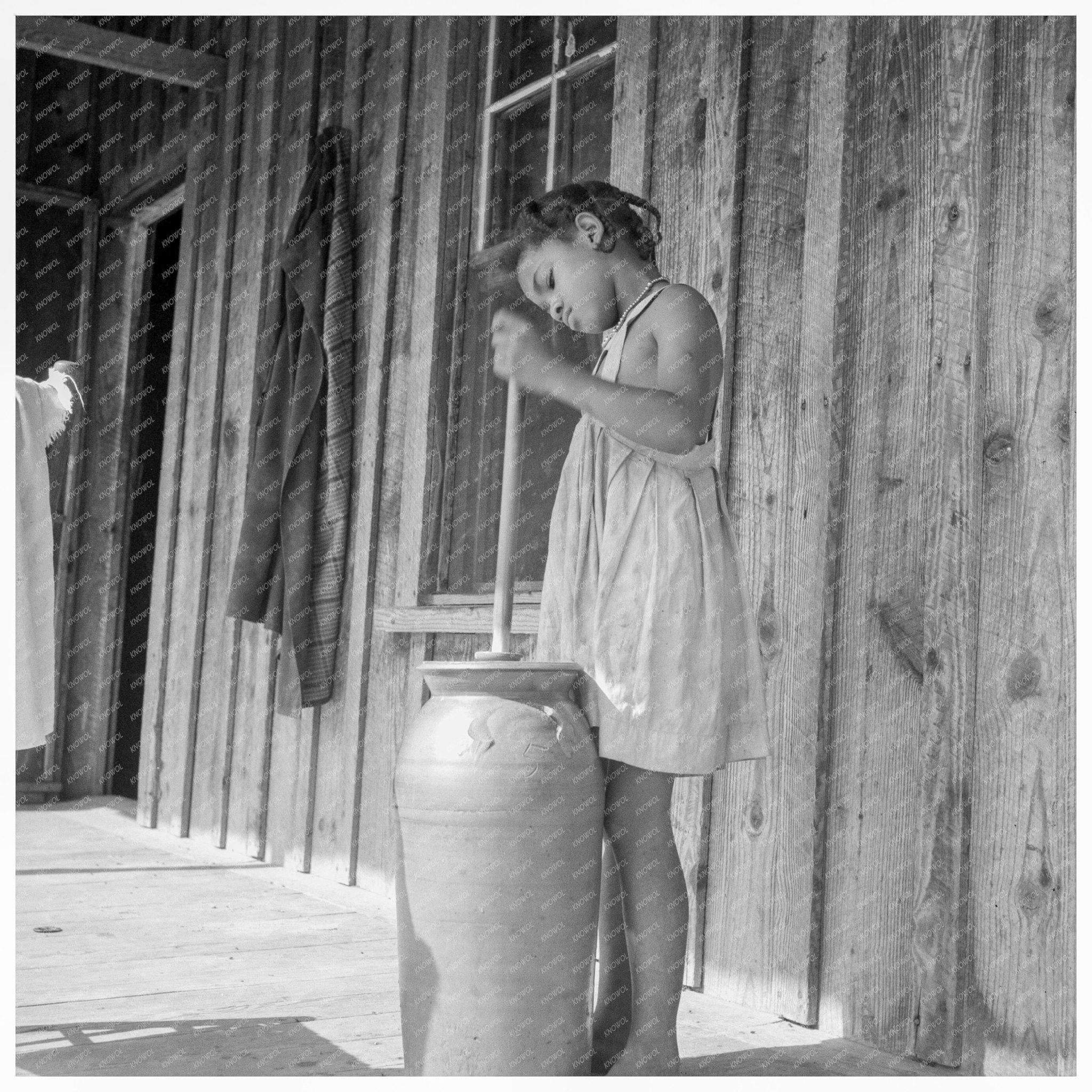 Vintage Pottery Butter Churn July 1939 North Carolina - Available at KNOWOL