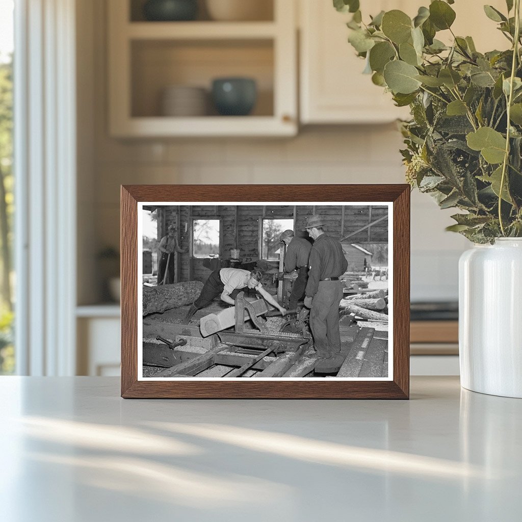 Vintage Sawmill Workers in Gibbs City Michigan 1937 - Available at KNOWOL