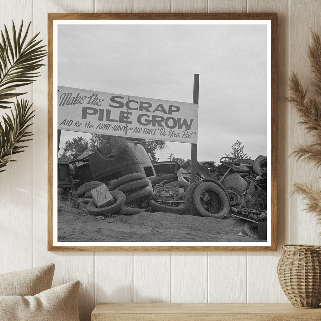 Vintage Scrap Pile in Tulare California June 1942 - Available at KNOWOL