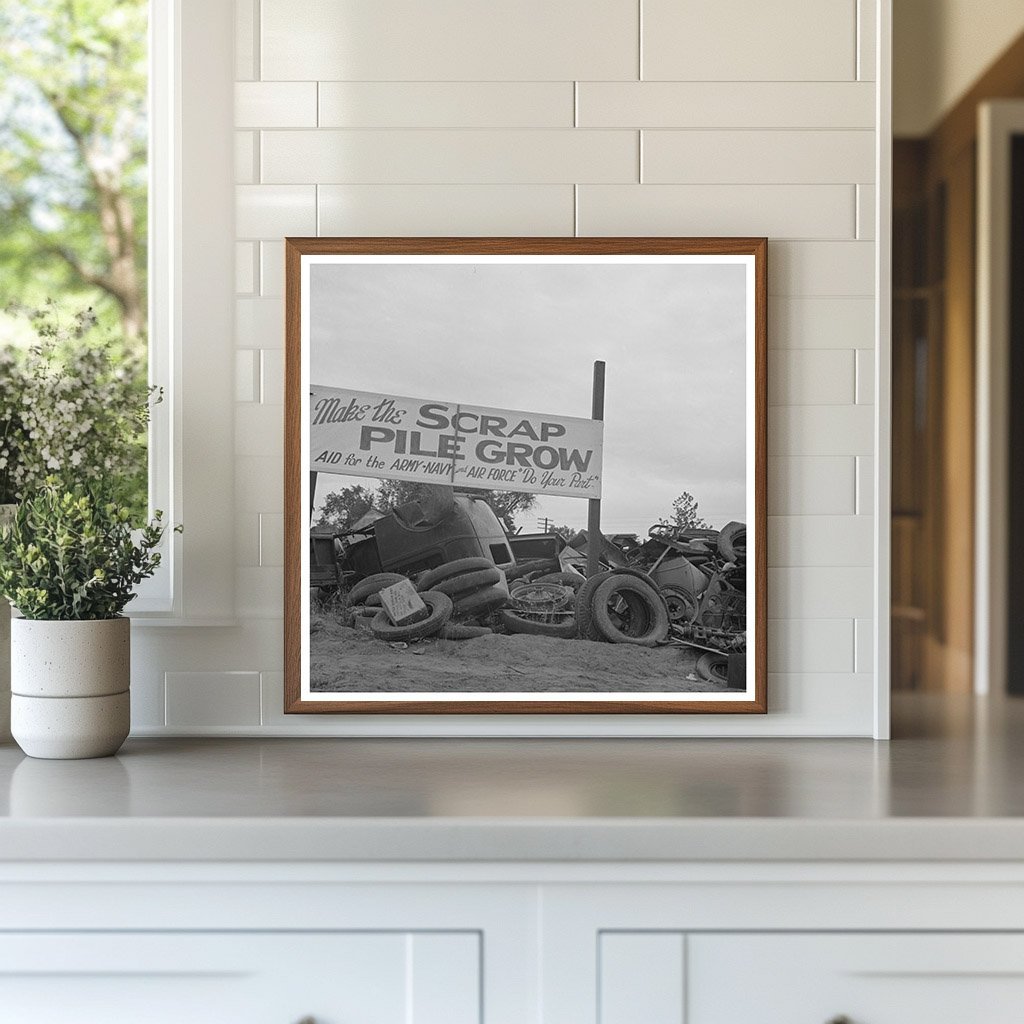 Vintage Scrap Pile in Tulare California June 1942 - Available at KNOWOL
