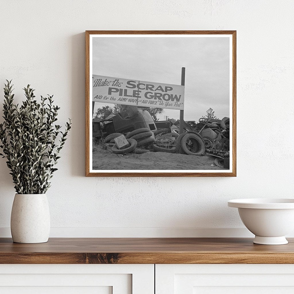 Vintage Scrap Pile in Tulare California June 1942 - Available at KNOWOL