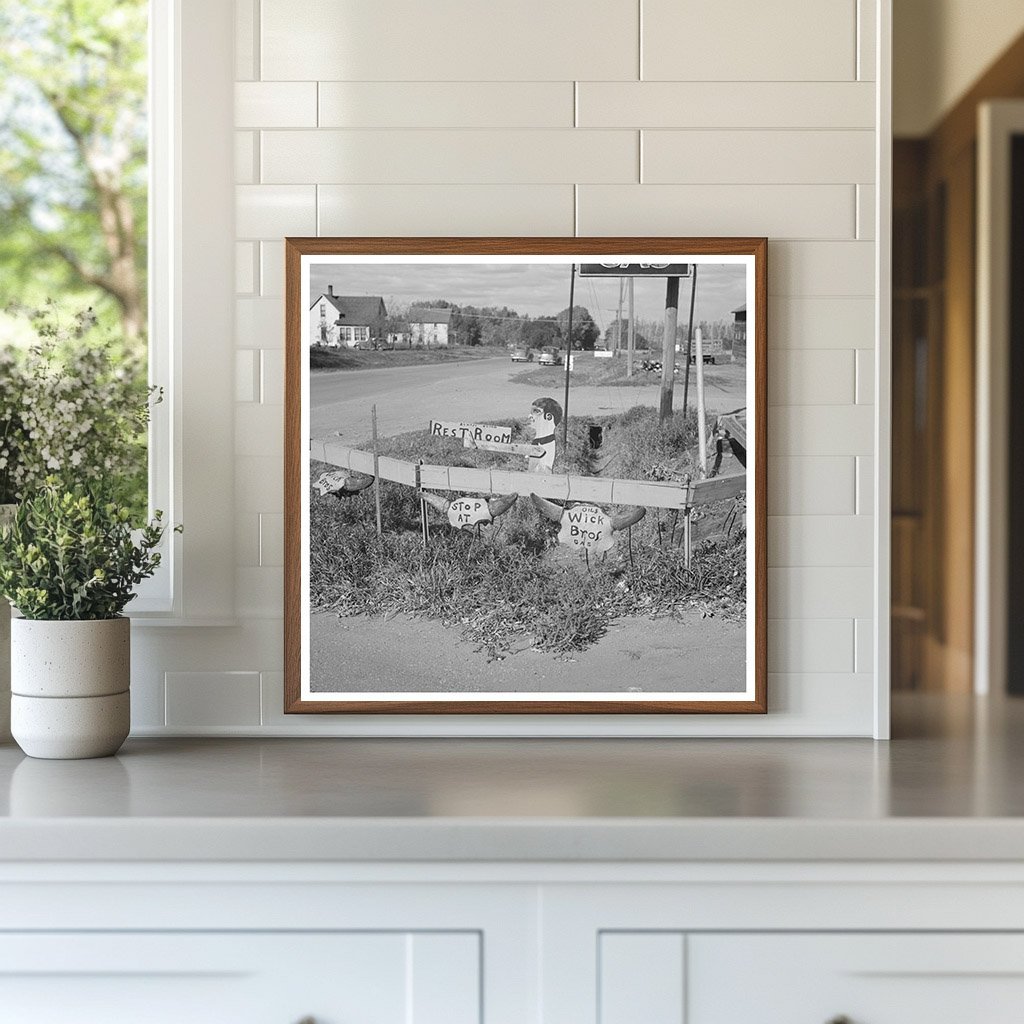 Vintage Service Station in Larimore North Dakota 1937 - Available at KNOWOL