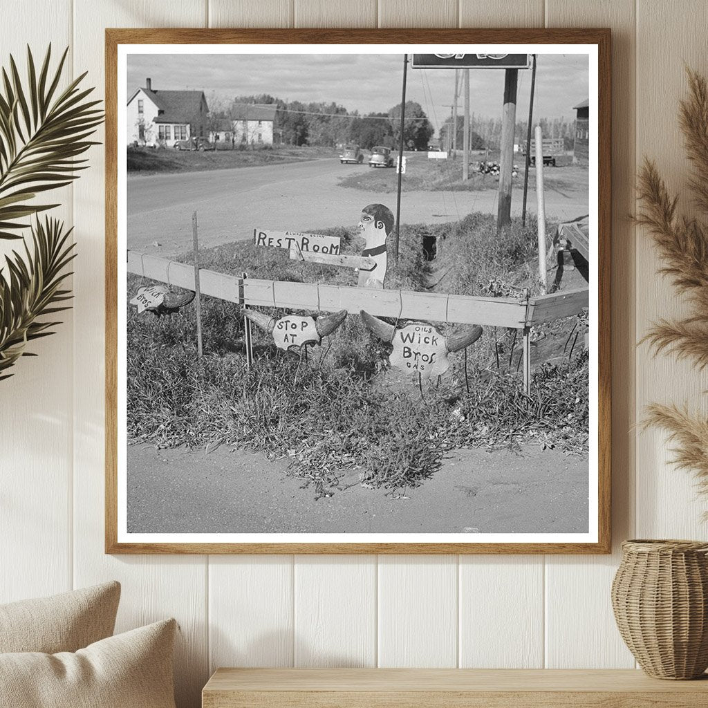 Vintage Service Station in Larimore North Dakota 1937 - Available at KNOWOL