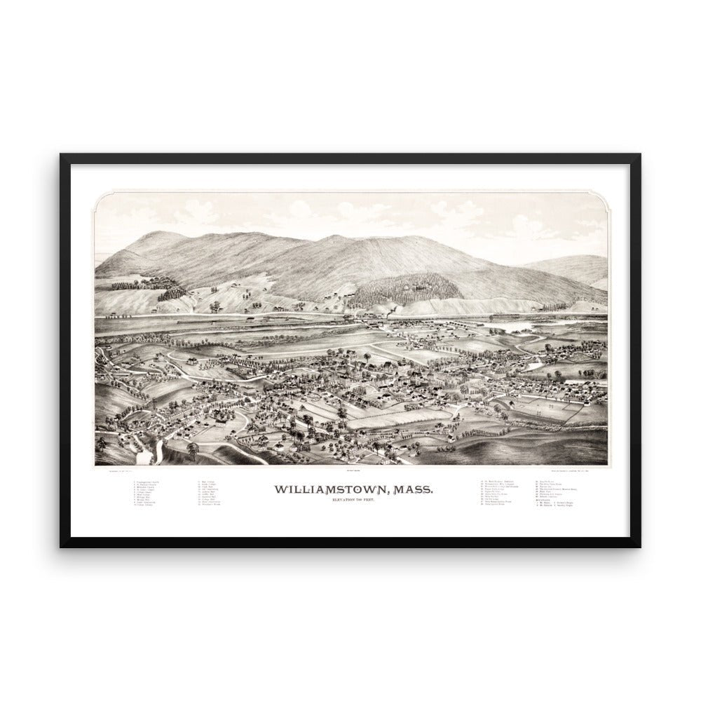 Williamstown, MA 1889 Framed - Available at KNOWOL