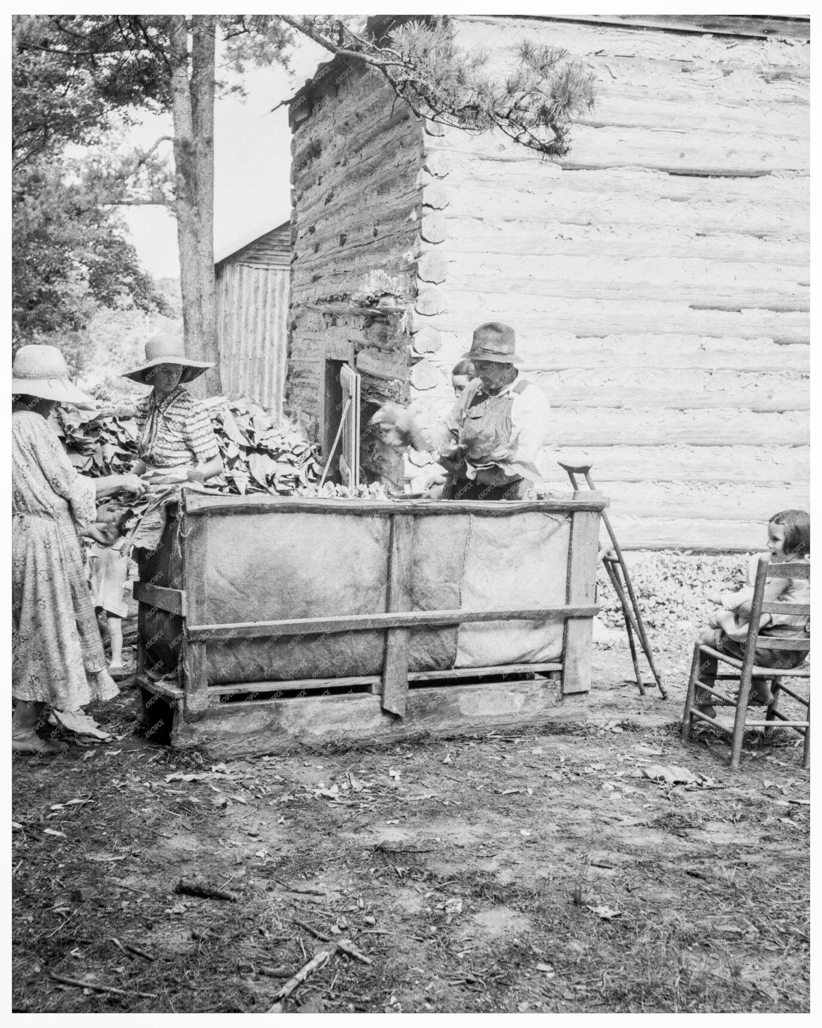 Wives of Tobacco Tenants in Granville County North Carolina July 1939 Vintage Photo - Available at KNOWOL