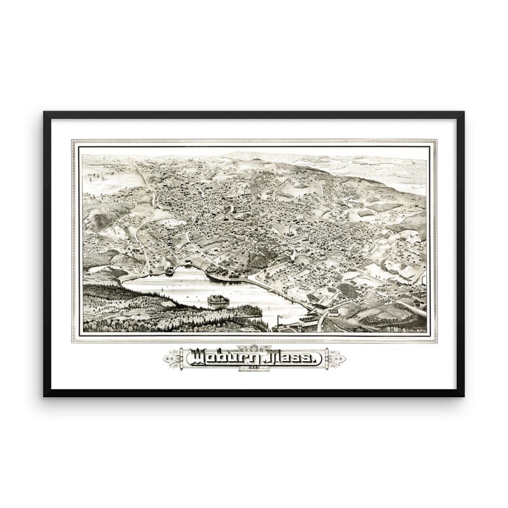 Woburn, MA 1883 Framed - Available at KNOWOL