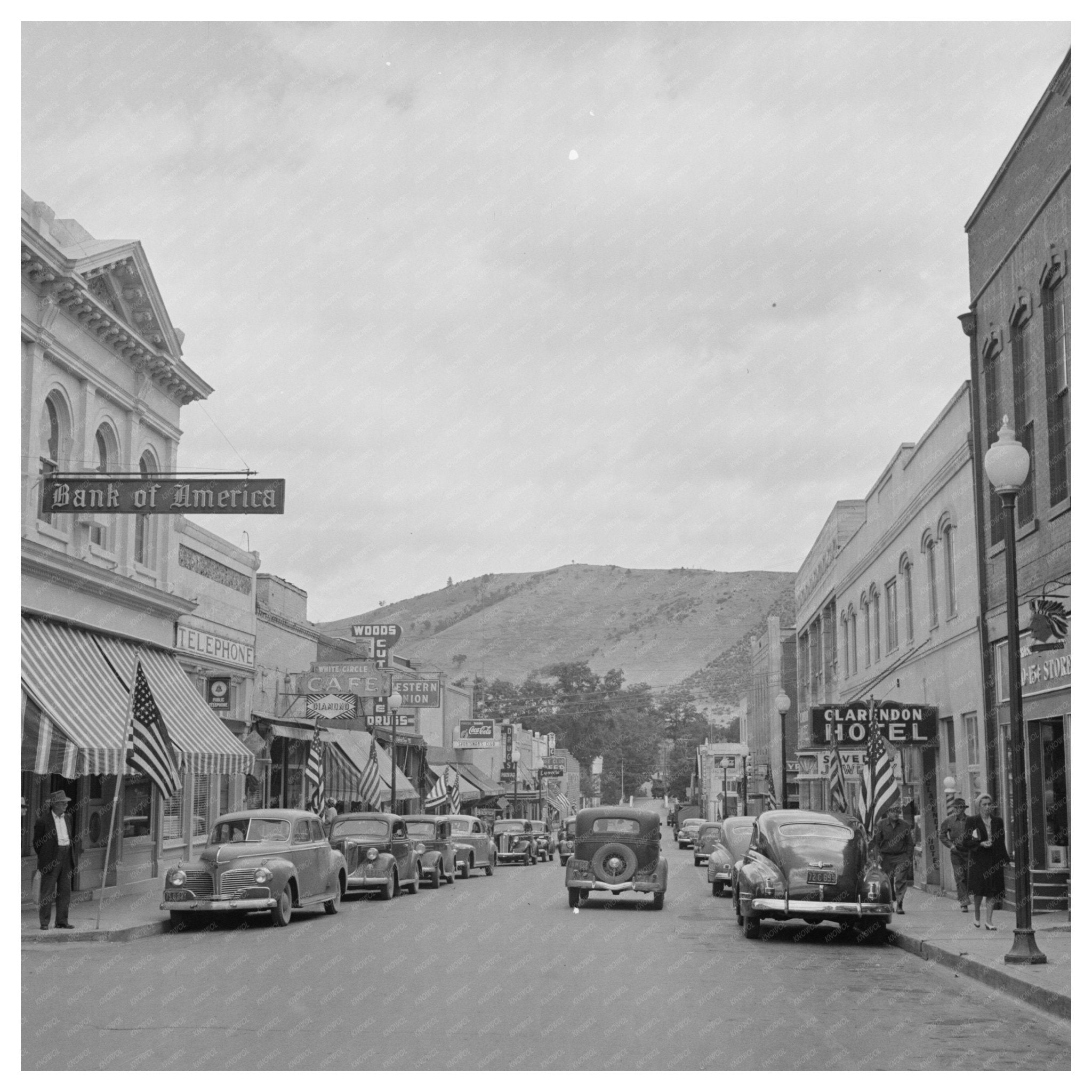 Yreka California Main Street July 1942 Vintage Photograph - Available at KNOWOL