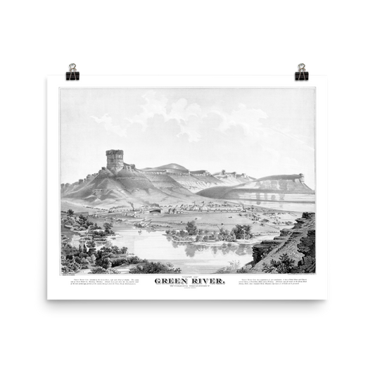 Green River, WY 1875 Map