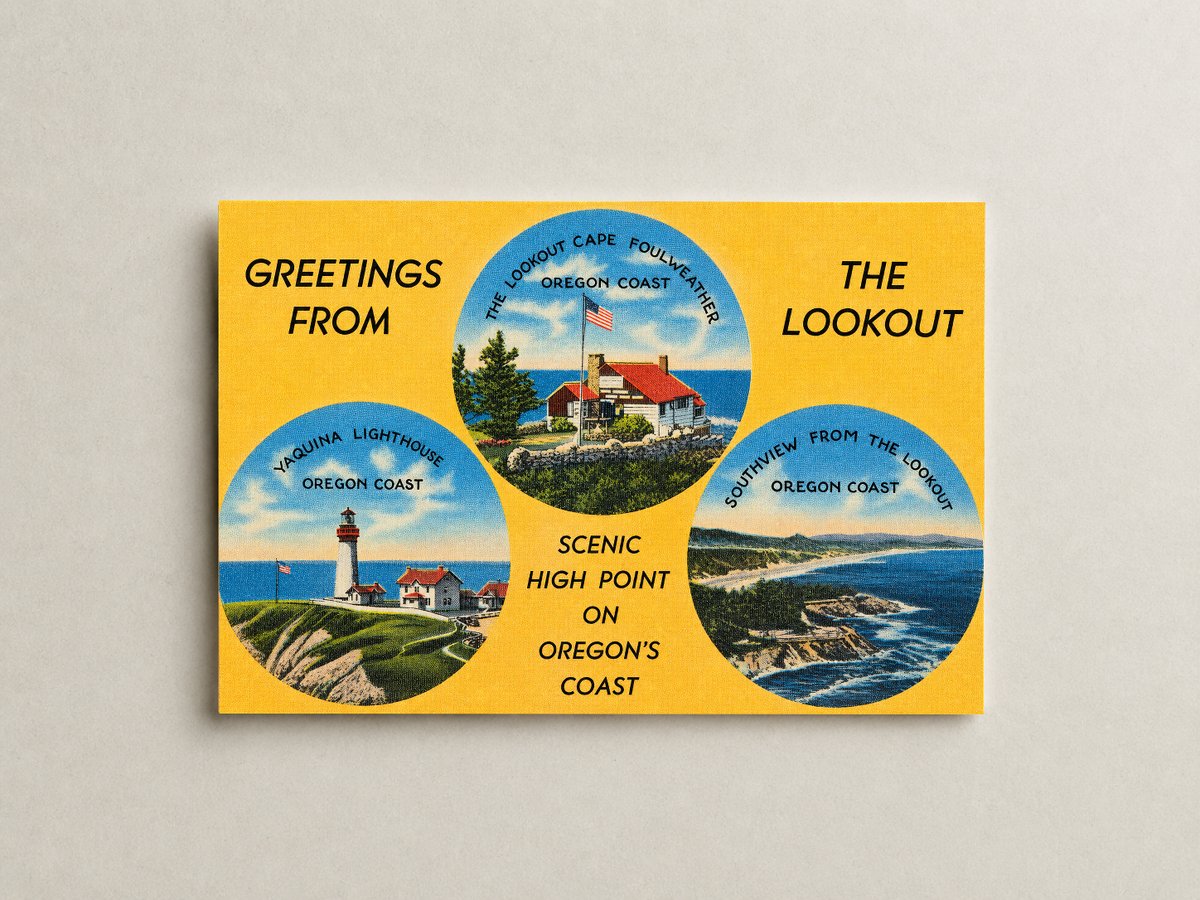 Foulweather, Cape, OR: Greetings from the Lookout, scenic high point on Oregon's coast